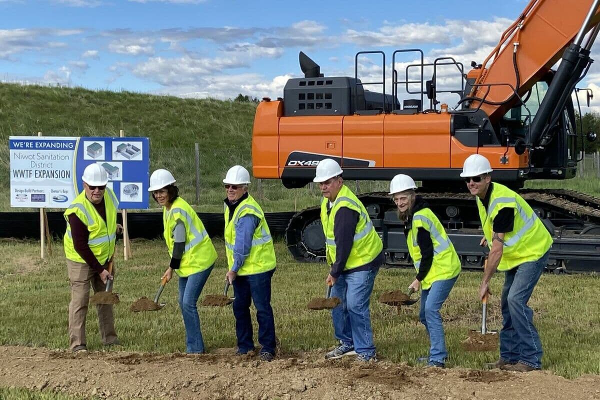 Niwot Sanitation District Board of Directors at the May 13th, 2024 Breaking Ground Ceremony